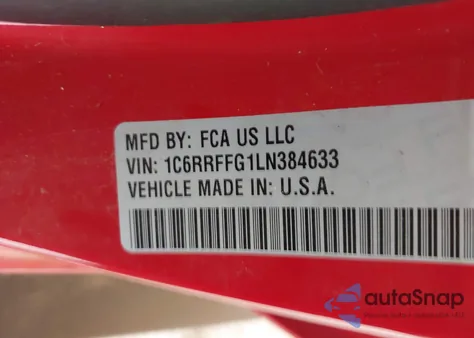 2020 Ram 1500 Big Horn 4X4 5'7 Box из США, поврежденный, VIN 1C6RRFFG1LN384633